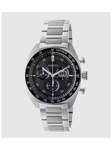 Gucci Interlocking G Chronograph Quartz Black Dial Men's Watch YA142316 - GUCCI - BALAAN 1