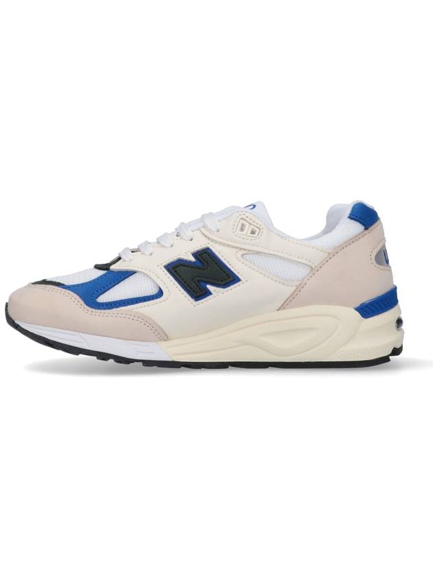 990v2 Low Top Sneakers Blue White - NEW BALANCE - BALAAN 4