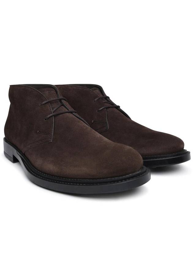 Men's Polaccino Lace-Up Ankle Boots Brown - TOD'S - BALAAN 3