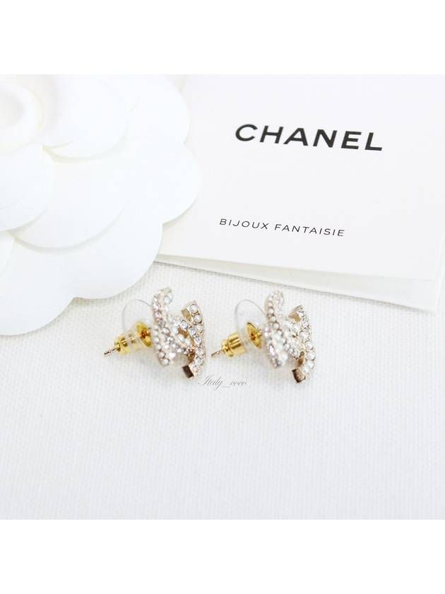 CC Logo Stone Pearl Earrings Gold - CHANEL - BALAAN 5