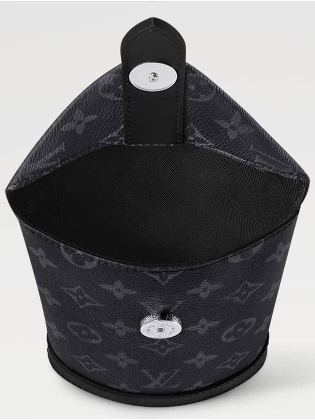 Envelope Monogram Eclipse Coated Canvas Pouch Bag Black - LOUIS VUITTON - BALAAN 4