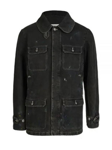 Painted Denim Jacket Black S51AM0475 S30842 - MAISON MARGIELA - BALAAN 1