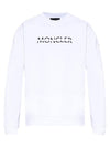 Tonal Logo Crew Neck Sweatshirt White - MONCLER - BALAAN 1