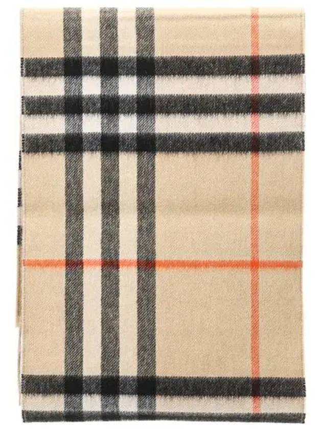 Check Reversible Cashmere Scarf Sand Beige - BURBERRY - BALAAN 3