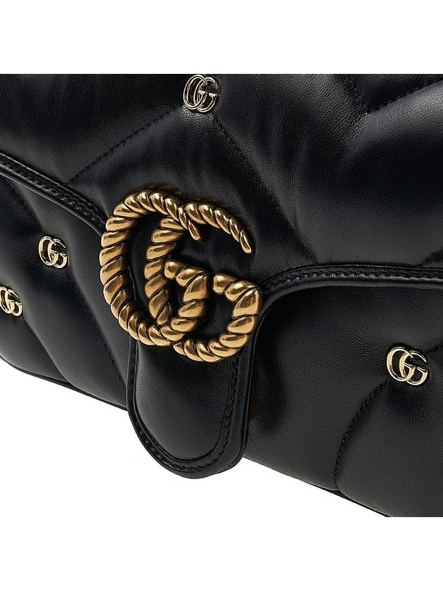 GG Marmont Micro Double G Stud Small Shoulder Bag Black - GUCCI - BALAAN 7