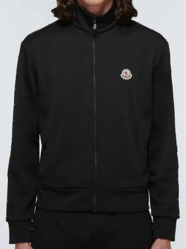 Studded Track Jacket Black - MONCLER - BALAAN 3