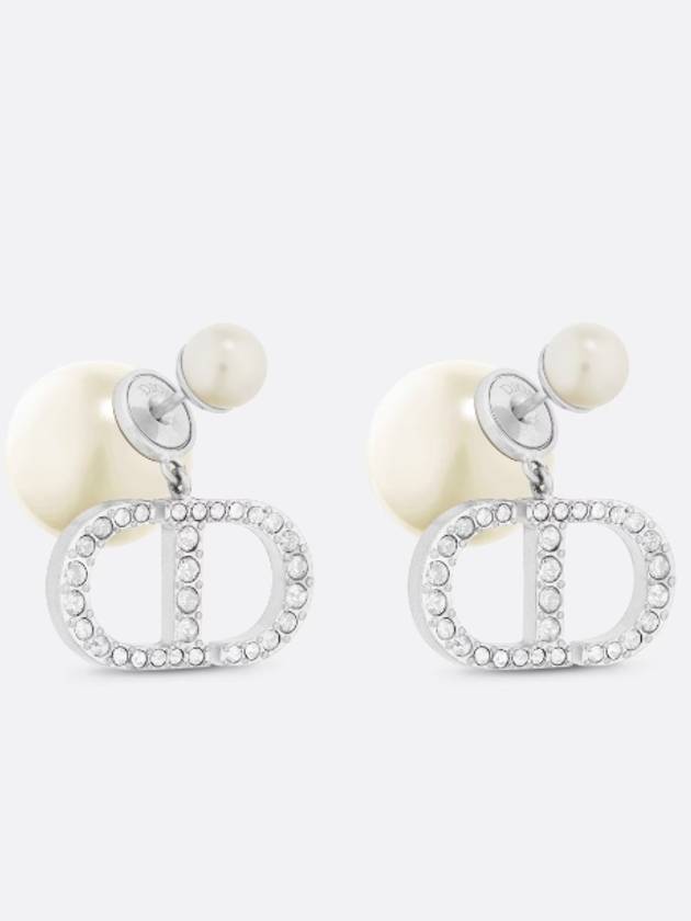 Tribales Pearls Crystals Earrings Silver - DIOR - BALAAN 3