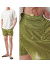 Logo Patch Swim Shorts Green - STONE ISLAND - BALAAN.