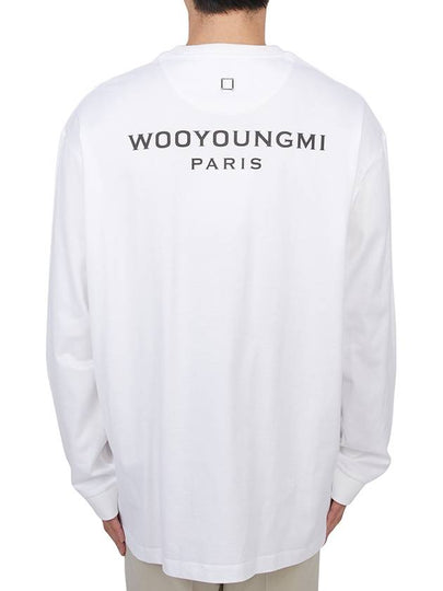 Men s back logo long sleeve t shirt white - WOOYOUNGMI - BALAAN 2