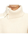 La Maille Vega Asymmetric Mock Neck Wool Knit Top Light Beige - JACQUEMUS - BALAAN 10