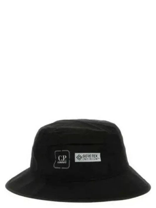 CP Company Metropolis Gore Tex Infinium Logo Bucket Hat Black 16CLAC038A110031A999 - CP COMPANY - BALAAN 1