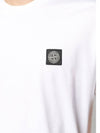 Logo Patch Short Sleeve T-Shirt White - STONE ISLAND - BALAAN 5