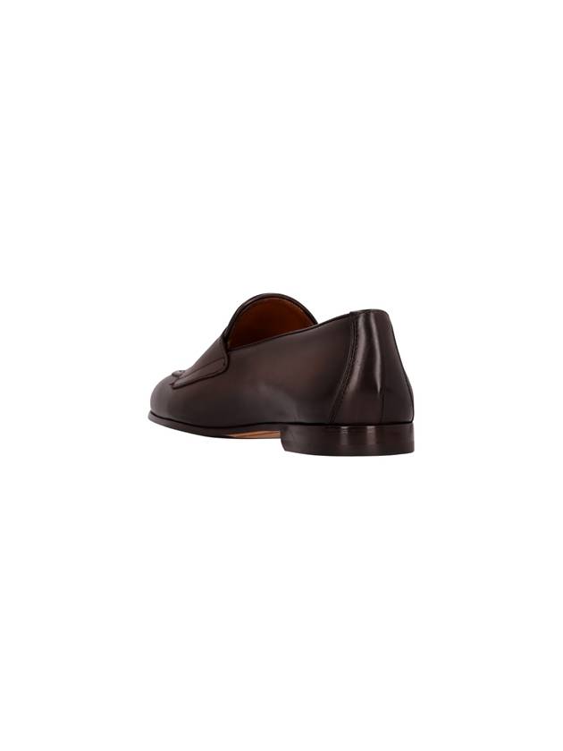 DOUBLE BUCKLE LEATHER LOAFER - DOUCAL'S - BALAAN 3