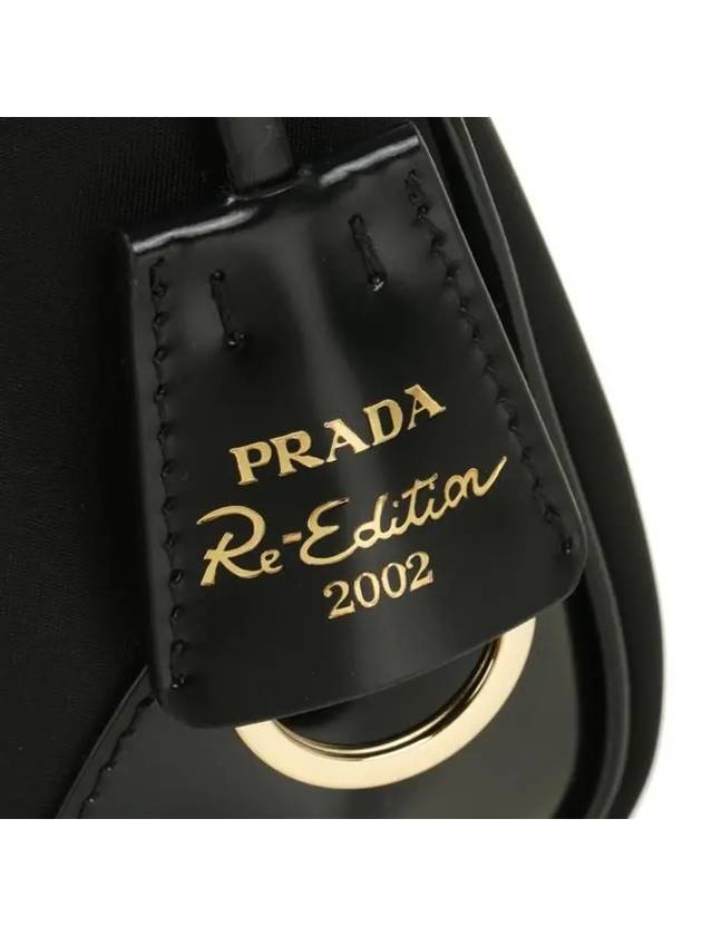 Re-Edition 2002 Re-Nylon and Brushed Leather Shoulder Bag Black - PRADA - BALAAN 8