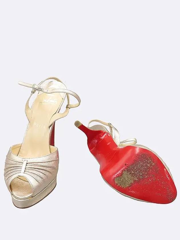 Gold color leather women s shoes 35 - CHRISTIAN LOUBOUTIN - BALAAN 3