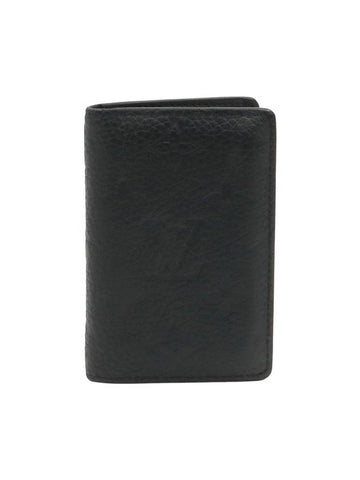 Black Taurillon Empreinte Leather Pocket Organizer Card Holder M69044 - LOUIS VUITTON - BALAAN 1