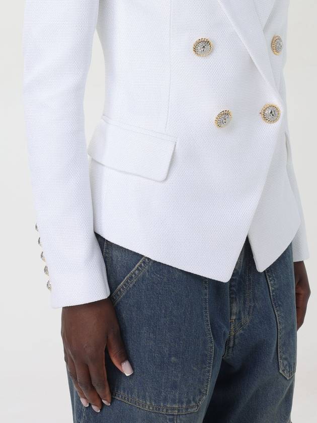 Viscose Blazer Jacket White - BALMAIN - BALAAN 6