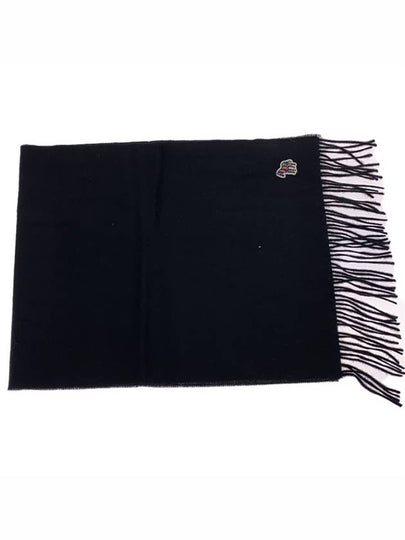 Zebra Logo Patch Wool Muffler Black - PAUL SMITH - BALAAN 2