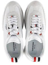 Women Vitello Calf Tech Runner Clear Sole Low Top Sneakers White - THOM BROWNE - BALAAN 5