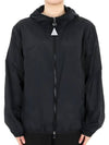 Fegeo Logo Patch Zip Up Hoodie Black - MONCLER - BALAAN 2