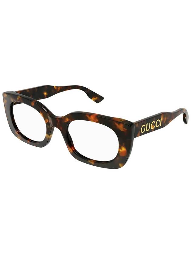 Eyewear Square Acetate Eyeglasses Brown - GUCCI - BALAAN 1