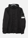 Raso Gommato Double Ghost Piece Hooded Jacket Black - STONE ISLAND - BALAAN 2