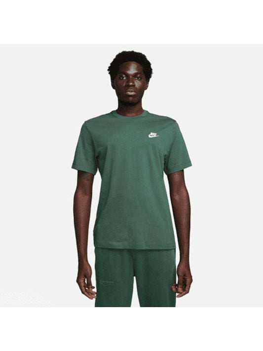 Sportswear Club Short Sleeve T-Shirt Green - NIKE - BALAAN 1