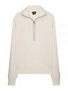 Half Zip Wool Knit Top Beige - TOM FORD - BALAAN 1