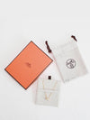 Mini Pop H Pendant Necklace Gold Blanc White - HERMES - BALAAN 11