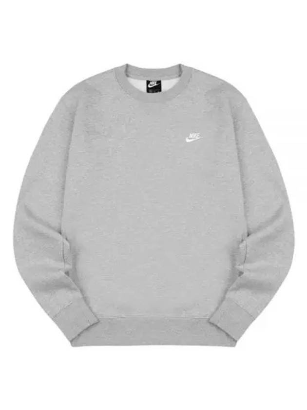 Club French Terry Logo Sweatshirt Dark Heather Grey - NIKE - BALAAN 2