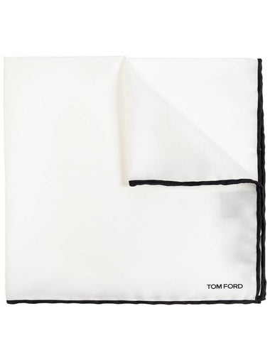 Tom Ford Silk Pocket Square, Men's, White - TOM FORD - BALAAN 1