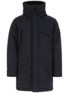 Opaque Nyoln Twill Down Parka Navy - STONE ISLAND - BALAAN 1