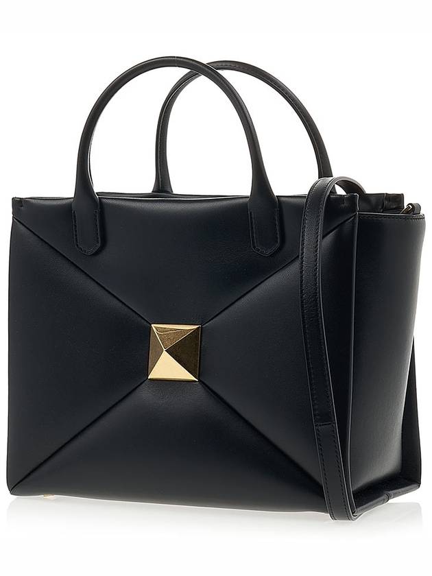 One-Stud Tote Bag Black - VALENTINO - BALAAN 3