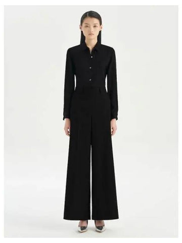 Women s Texture High Waist Wide Pants Trousers Black Domestic Product GM0023121268069 - THEORY - BALAAN 1