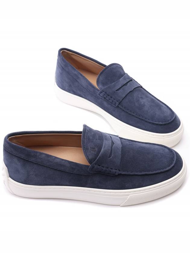 Men's Suede Loafers Blue - TOD'S - BALAAN 6