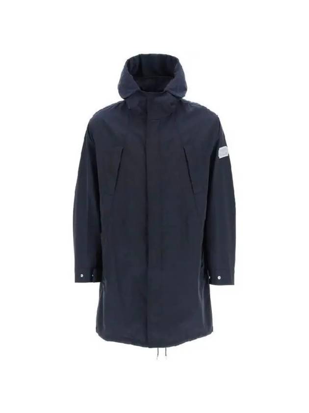 Couture Embroidered Logo Technical Hooded Parka Navy - DIOR - BALAAN 2