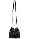 Women s A93850 Drawstring Studded Black Leather Small Bucket Bag Tote and Shoulder - CHANEL - BALAAN 6