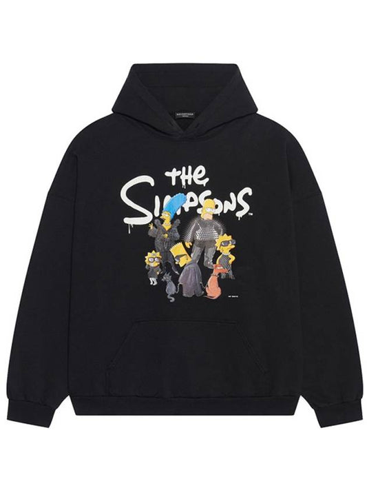 Men's Simpson Overfit Hoodie Black - BALENCIAGA - BALAAN 2