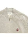 Men s zip up cashmere jumper gray - BRUNELLO CUCINELLI - BALAAN 3