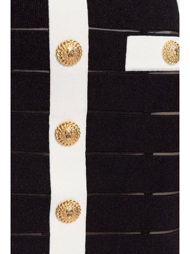 Balmain Skirt With Decorative Buttons, Women's, Black - BALMAIN - BALAAN 5