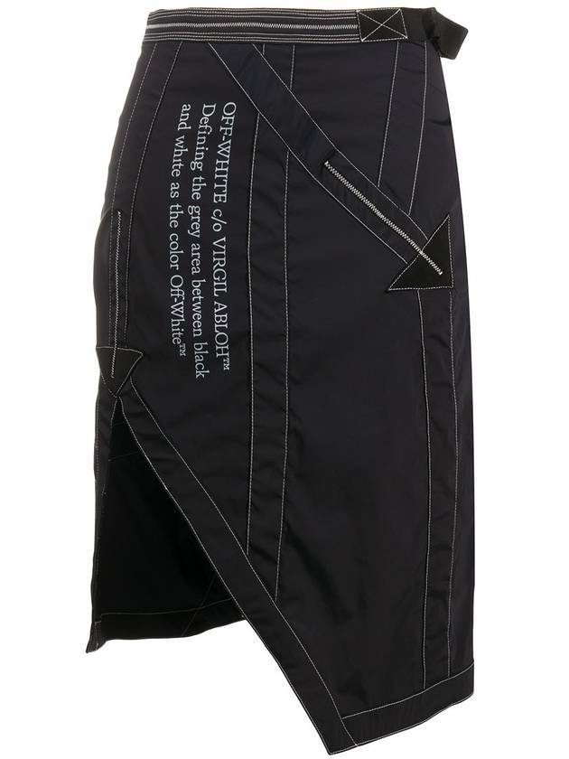 parachute unbalanced skirt black - OFF WHITE - BALAAN 1