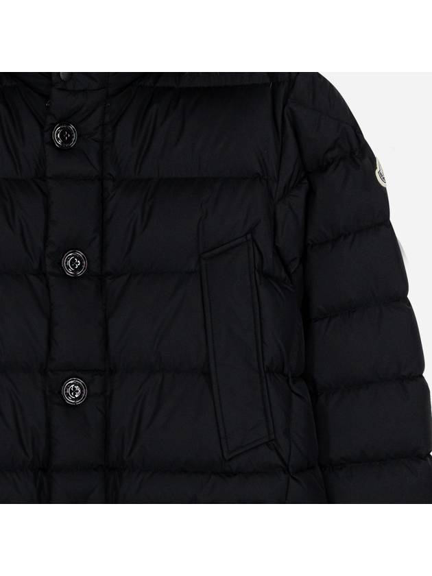 Men's Cluny Hooded Fur Short Padding Black - MONCLER - BALAAN 4