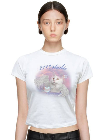 Womens Crop Tshirts White Ep02 No 10 - 2113 STUDIO - BALAAN 1