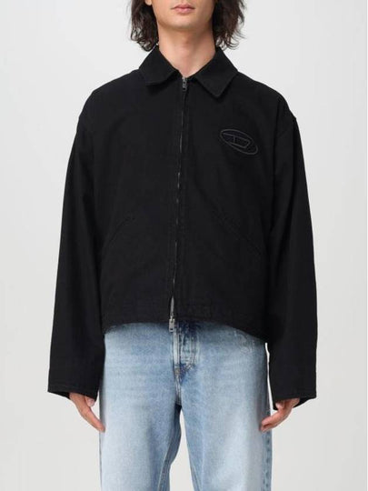 J Taylor Bleach Logo Denim Jacket Black - DIESEL - BALAAN 2