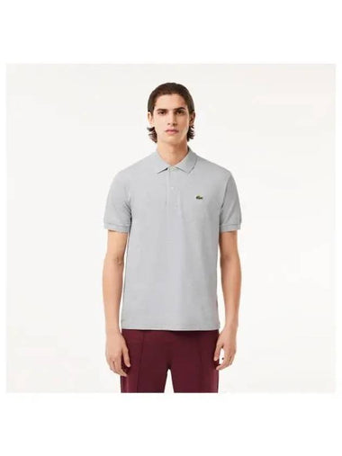 Men s Classic Fit Short Sleeve Polo Melange Gray - LACOSTE - BALAAN 1