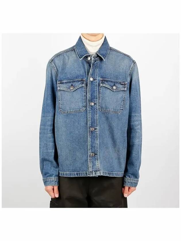 Logo Label Denim Jacket Blue - TOM FORD - BALAAN 3