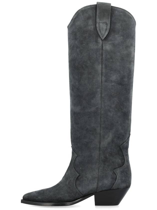 Denvee Suede Long Boots Black - ISABEL MARANT - BALAAN 4