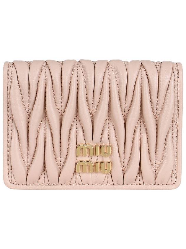 Matelasse Nappa Leather Card Wallet Pink - MIU MIU - BALAAN 2