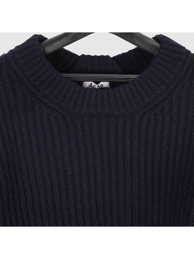 round wool sweater 60017 FNWNKNIT000015 NAVY ANC069ny - ACNE STUDIOS - BALAAN 3