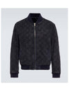 Men s GG Suede Bomber Jacket Navy - GUCCI - BALAAN 2